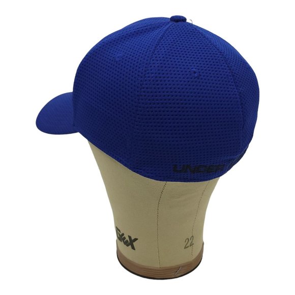 Under Armour Stretch Fit Adult M/L Cap Golf Hat Baseball Embroidered UA Blue - Picture 11 of 12
